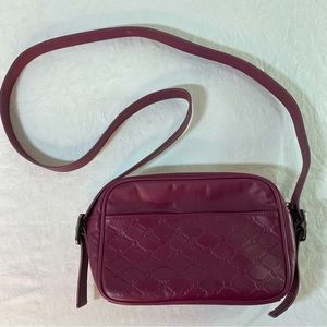 Lucky Brand Wine Colored Leather Lucky Zora Crossbody EUC